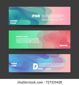 Vector horizontal banner template, abstract design