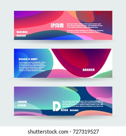 Vector horizontal banner template, abstract design