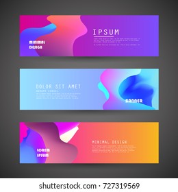 Vector horizontal banner template, abstract design