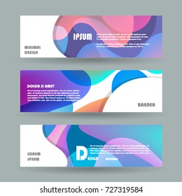 Vector horizontal banner template, abstract design
