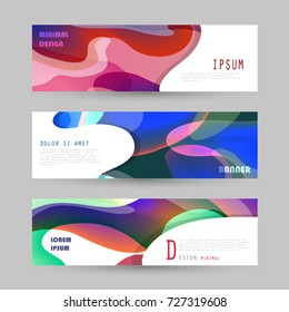 Vector horizontal banner template, abstract design