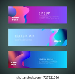 Vector horizontal banner template, abstract design