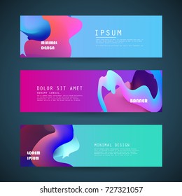 Vector horizontal banner template, abstract design