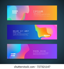 Vector horizontal banner template, abstract design