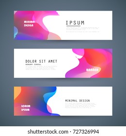 Vector horizontal banner template, abstract design