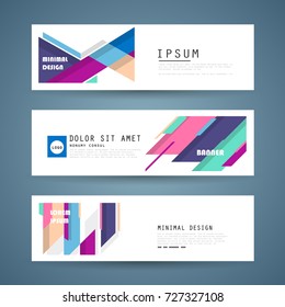 Vector horizontal banner template, abstract design