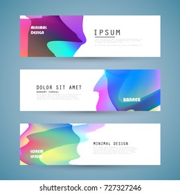 Vector horizontal banner template, abstract design