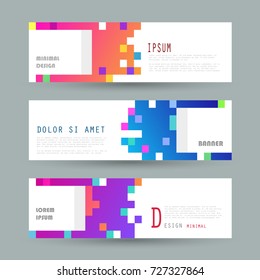 Vector horizontal banner template, abstract design