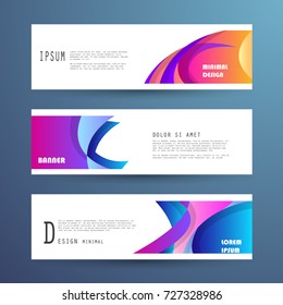 Vector horizontal banner template, abstract design