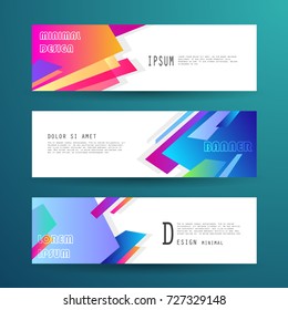 Vector horizontal banner template, abstract design