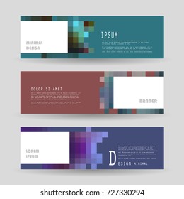 Vector horizontal banner template, abstract design