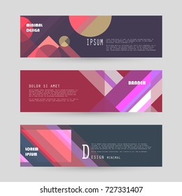 Vector horizontal banner template, abstract design