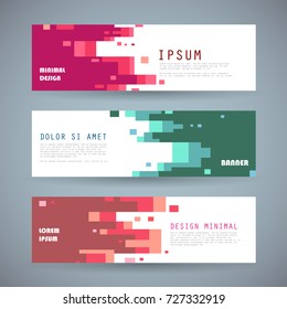 Vector horizontal banner template, abstract design