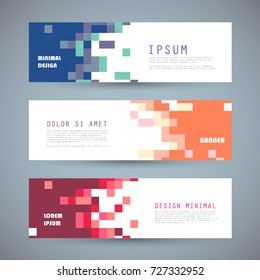 Vector horizontal banner template, abstract design