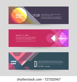 Vector horizontal banner template, abstract design