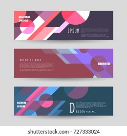 Vector horizontal banner template, abstract design