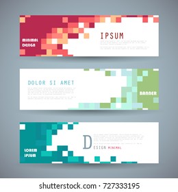 Vector horizontal banner template, abstract design