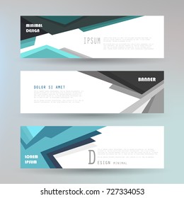 Vector horizontal banner template, abstract design
