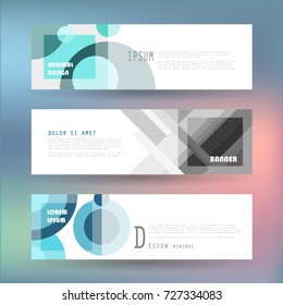 Vector horizontal banner template, abstract design