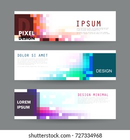 Vector horizontal banner template, abstract design