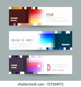 Vector horizontal banner template, abstract design