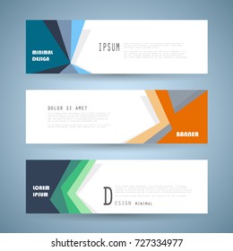 Vector Horizontal Banner Template Abstract Design Stock Vector (Royalty ...