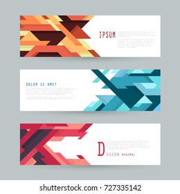 Vector horizontal banner template, abstract design