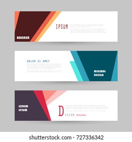 Vector horizontal banner template, abstract design