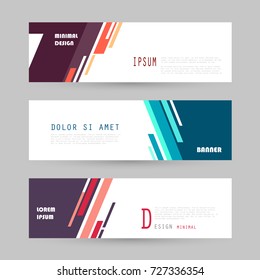 Vector horizontal banner template, abstract design