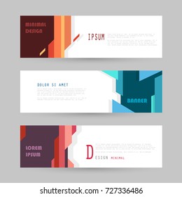 Vector horizontal banner template, abstract design