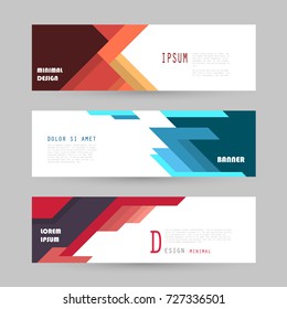 Vector horizontal banner template, abstract design