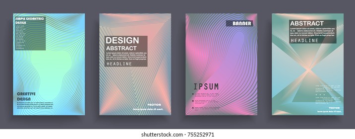 Vector horizontal banner template, abstract design