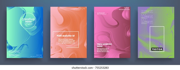 Vector horizontal banner template, abstract design