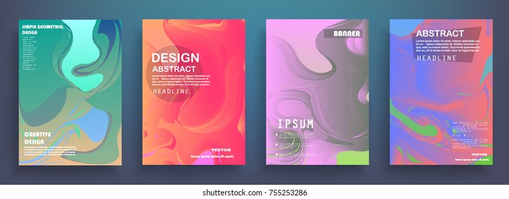 Vector horizontal banner template, abstract design