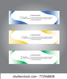 Vector horizontal banner template, abstract design