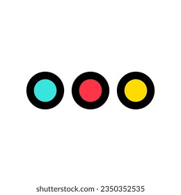 Vector horizontal ellipsis menu icon. Black, white background. Perfect for app and web interfaces, infographics, presentations, marketing, etc.