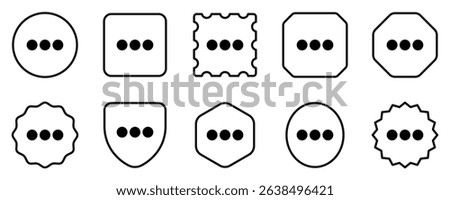 Vector horizontal ellipsis menu icon. Perfect for app and web interfaces, infographics, presentations, marketing, etc.