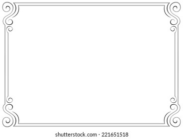 vector horizontal frame. Element for graphic design