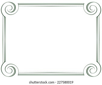 vector horizontal frame. Element for graphic design