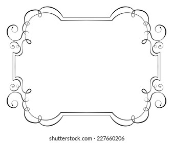 vector horizontal frame. Element for graphic design