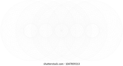 Vector horizontal illustration of circles and rings with overlapping light shades for minimal subtle backgrounds