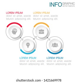 Vector horizontal infographic diagram, template for business, presentations, web design, 4 options.