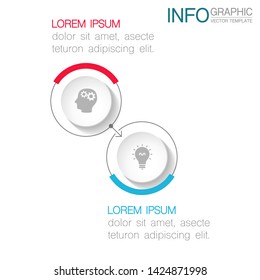 Vector horizontal infographic diagram, template for business, presentations, web design, 2 options.