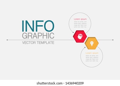 Vector horizontal infographic diagram, template for business, presentations, web design, 2 options.