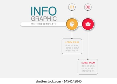 Vector horizontal infographic diagram, template for business, presentations, web design, 2 options.