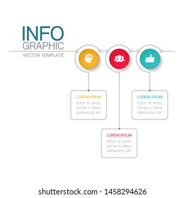 Vector horizontal infographic diagram. template for business, presentations, web design, 3 options.
