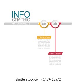 Vector horizontal infographic diagram, template for business, presentations, web design, 2 options.