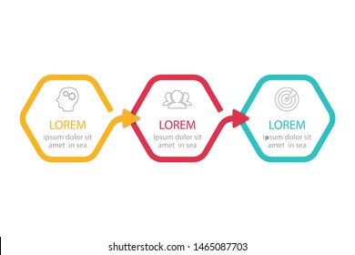 Vector horizontal infographic diagram, template for business, presentations, web design, 3 options.