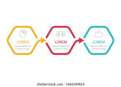 Vector horizontal infographic diagram, template for business, presentations, web design, 3 options.