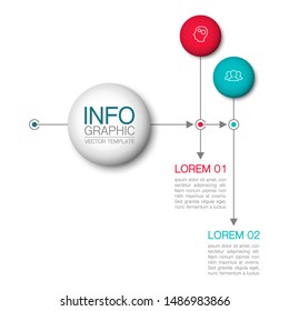 Vector horizontal infographic diagram, template for business, presentations, web design, 2 options.